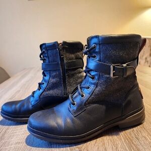 UGG Kesey Sherpa Lined Leather Combat Boots Size 9 women's
